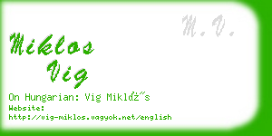 miklos vig business card